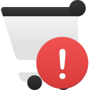 shopping,cart,alert icon