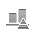 align,horizontal,bottom,pyramid icon