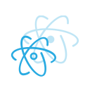 atom, logo, media, social svg vector icon