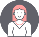 avatar, female, pretty, profile, user, woman svg vector icon