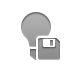 lightbulb,off,diskette icon