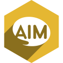 aim, hexagon, media, shadow, social svg vector icon