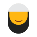 beard, emoji, face, islam, muslim, smilling face svg vector icon