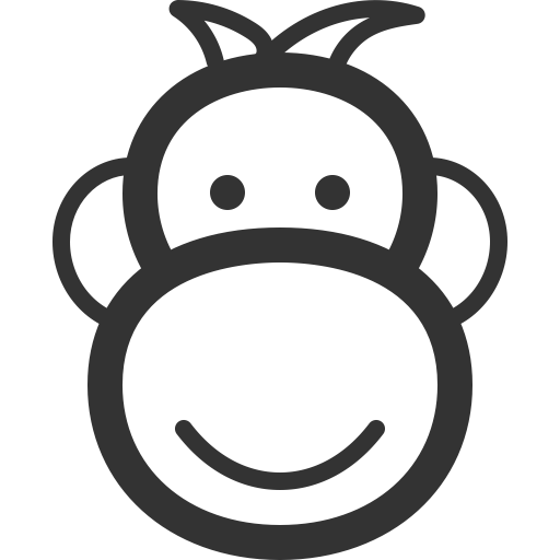 Monkey svg vector icon