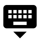 hide, keyboard svg vector icon