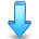 arrow, down icon