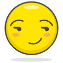face, smirking svg vector icon