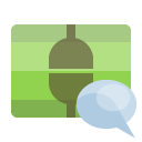 connect,vertical,speech,bubble icon