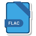document, extension, flac, format, paper svg vector icon