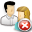 delete, users icon