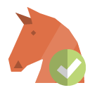 trojan,checkmark icon