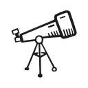 telescope svg vector icon