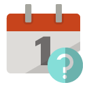 calendar,help icon