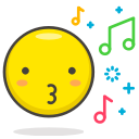 face, kissing svg vector icon