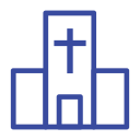 celebration day, christianity, church, easter, holiday, line, spring svg vector icon