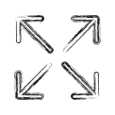 expand, fullscreen, productivity, shape, social svg vector icon