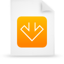 document, file, orange, paper icon