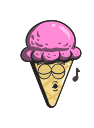 cartoon, cone, cream, emoji, ice svg vector icon