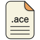ace, archieve, compressed, document, file, format, zip svg vector icon
