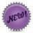 new, splash, violet icon
