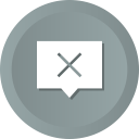 bubble, chat, comment, eml, message, ml, remove svg vector icon