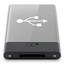 grey, usb, w icon