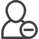 delete, remove, seo, user svg vector icon