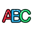 abc, alphabet, letter, letters svg vector icon