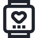 device, digital, heart, pulse, smart, time, tracker, watch svg vector icon