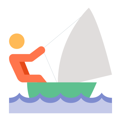 Sailing svg vector icon