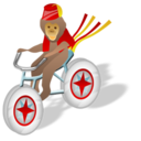 monkey,bicycle icon