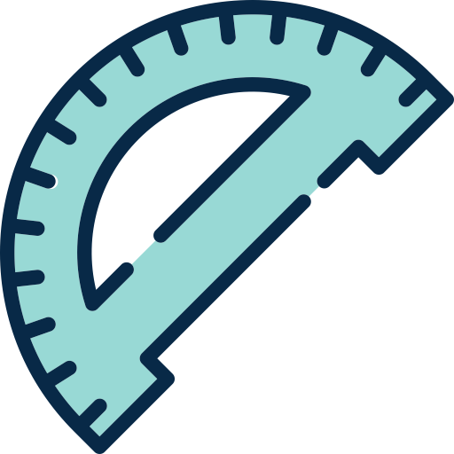 Protractor svg vector icon