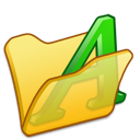 folder, font, yellow icon