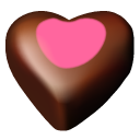 11, chocolate, hearts icon