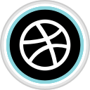 connect, dribbble, media, social svg vector icon