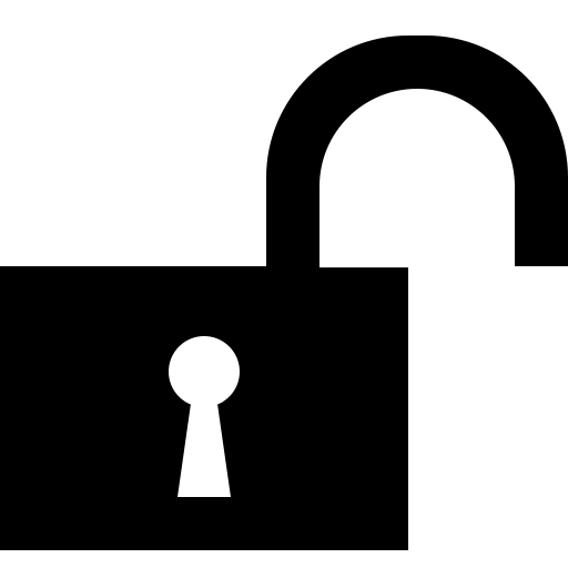 Unlocked svg vector icon