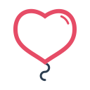 baloon, heart, love, pink, red, valentine, valentine's day svg vector icon