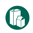 aseptic carton, beverage, cartons, food, gable top, recycling svg vector icon