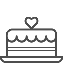 cake, dessert, heart, sweet, valent, valentine, valentines svg vector icon