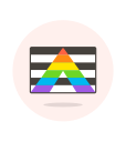 ally, flag, straight svg vector icon
