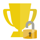 trophy,lock,open icon