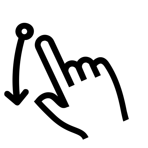 Gesture 1f Swipe Down svg vector icon