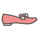 ballerina, ballet flat, dance, female, femininity, girl, shoes svg vector icon