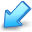 arrow, down icon