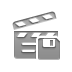 clapperboard,diskette icon