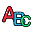 abc, alphabet, letter, letters svg vector icon