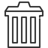 bin, trash icon