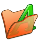folder, font, orange icon