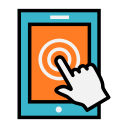 monitor, screen, seo, touch, web svg vector icon