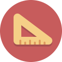 angle, ruler, triangle svg vector icon